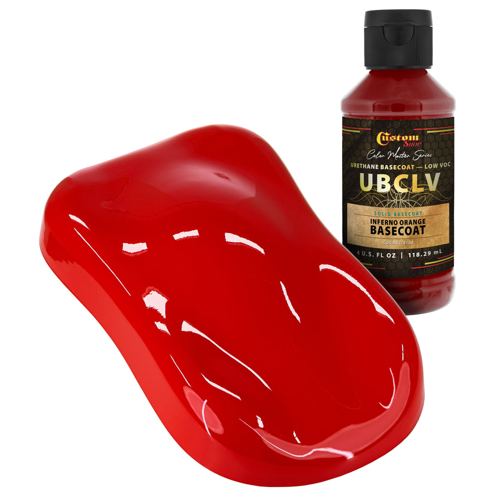 Custom Shop SBC Solid Basecoat - Inferno Orange Basecoat - 4-Ounce Ready to Spray Bottle