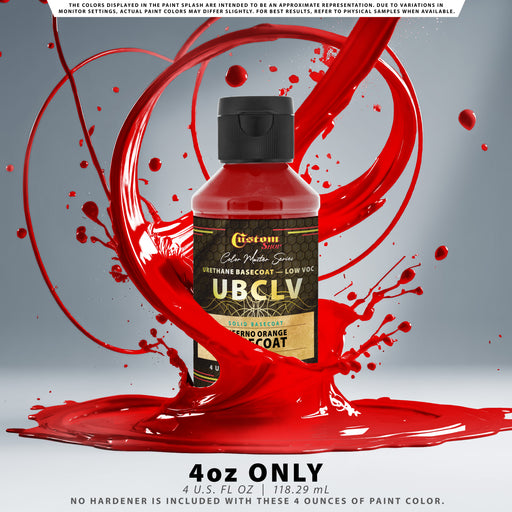 Custom Shop SBC Solid Basecoat - Inferno Orange Basecoat - 4-Ounce Ready to Spray Bottle