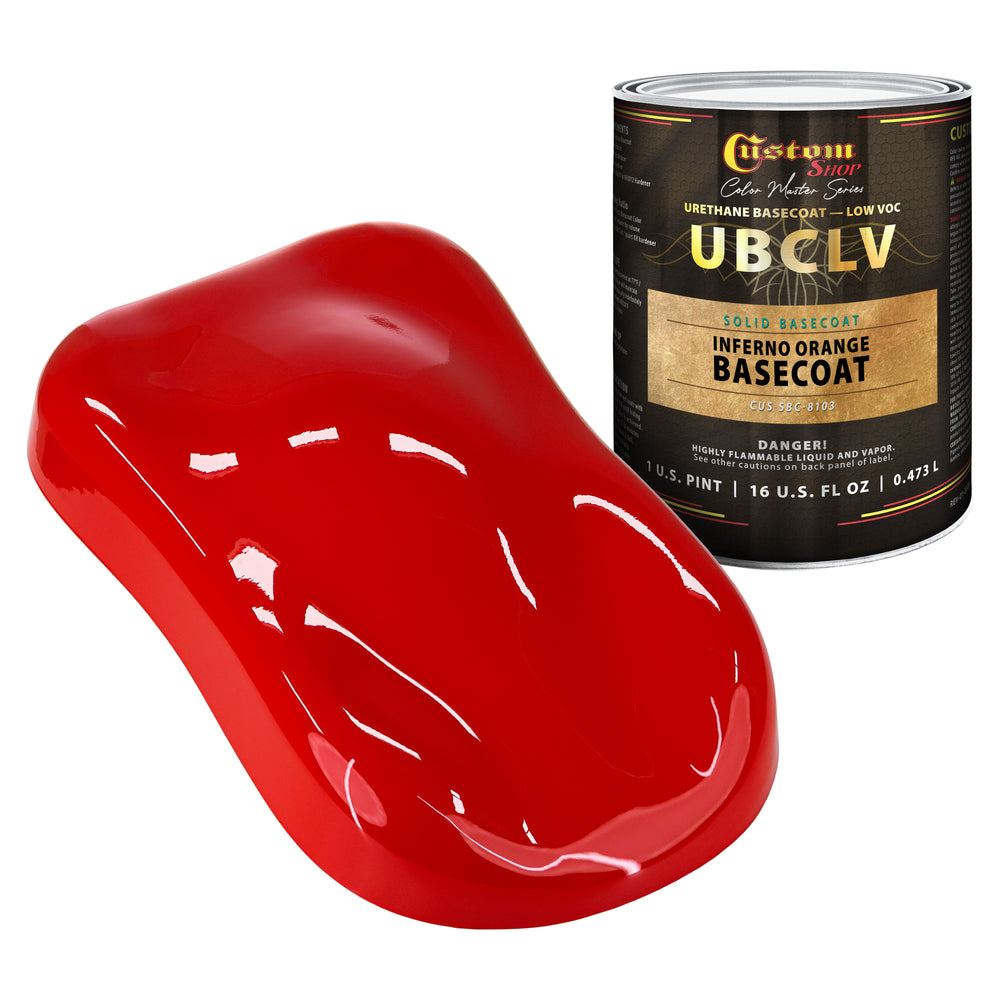 Custom Shop SBC Solid Basecoat - Inferno Orange Basecoat- Pint