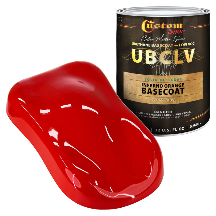 Custom Shop SBC Solid Basecoat - Inferno Orange Basecoat- Quart