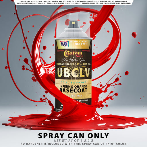 Custom Shop SBC Solid Basecoat - Inferno Orange Basecoat- Spray Can