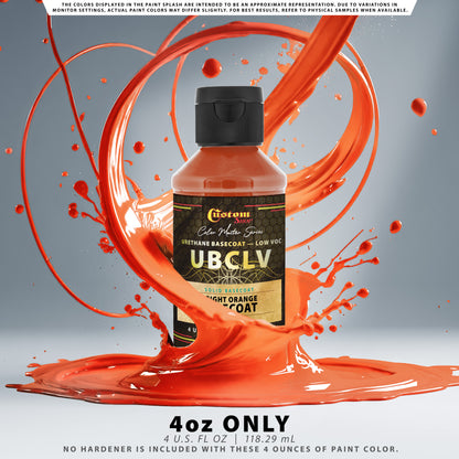 SBC Solid Basecoat - Bright Orange Basecoat - 4-Ounce Ready to Spray Bottle