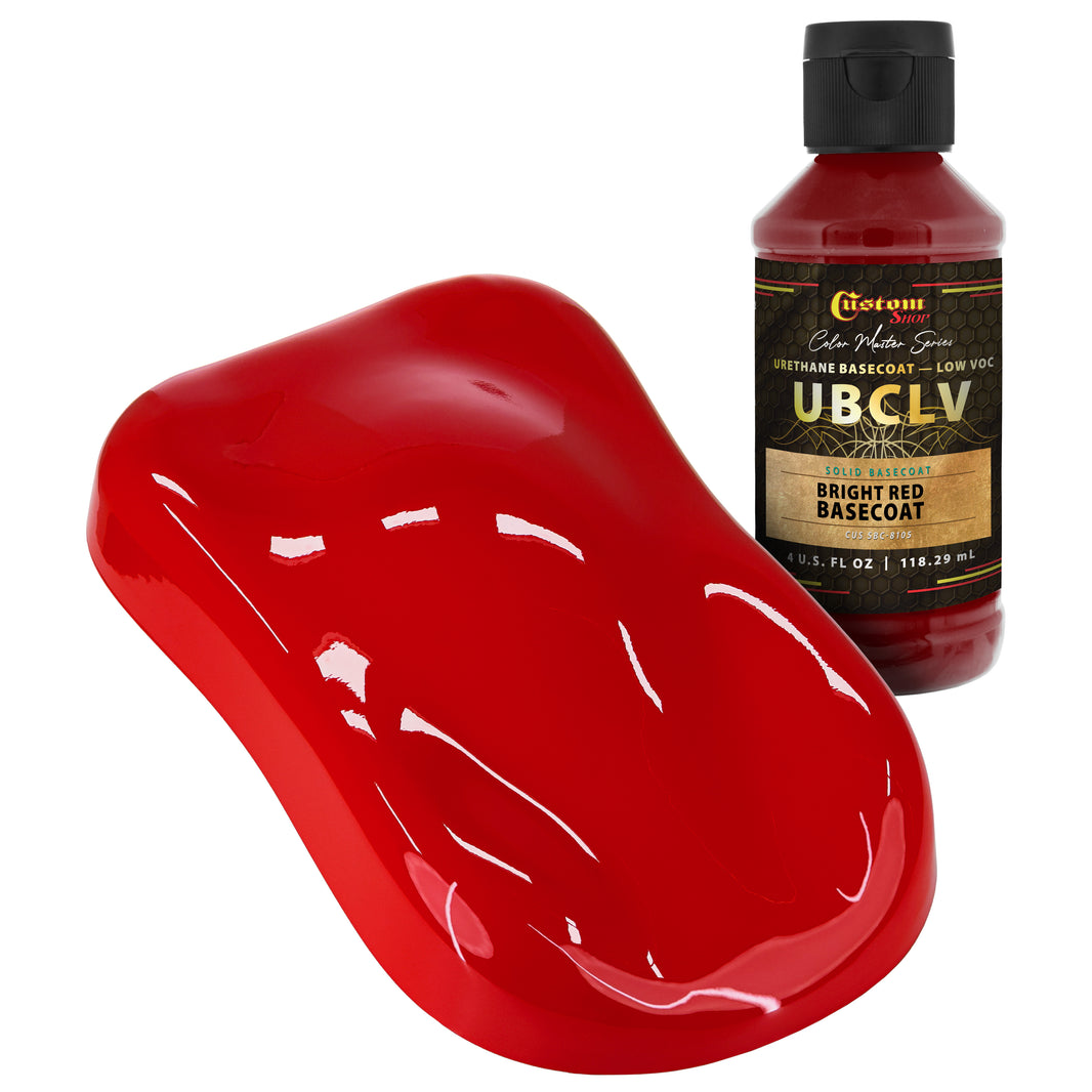 SBC Solid Basecoat - Bright Red Basecoat - 4-Ounce Ready to Spray Bottle
