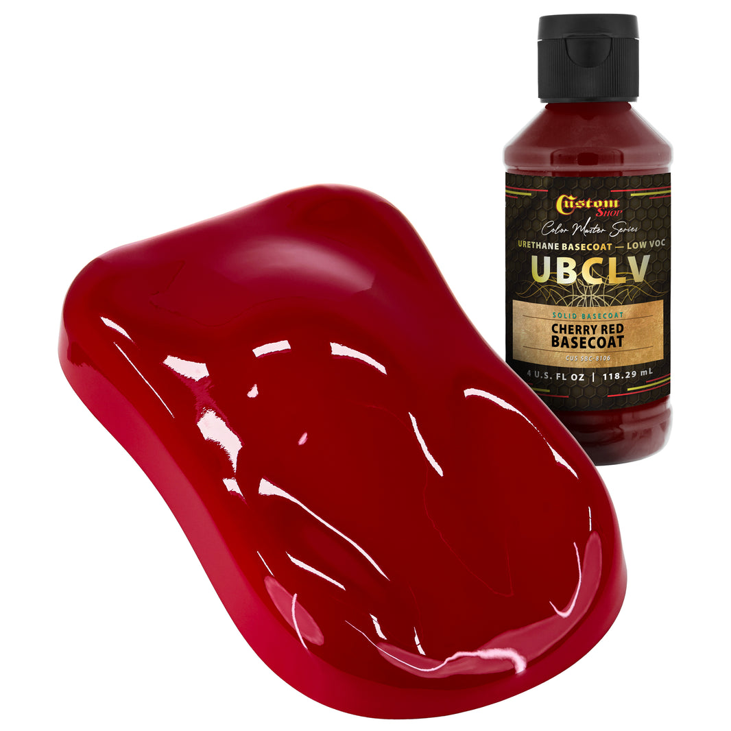 SBC Solid Basecoat - Cherry Red Basecoat - 4-Ounce Ready to Spray Bottle