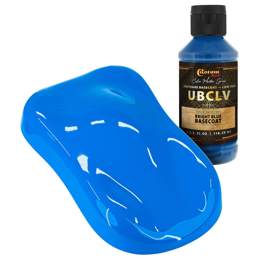 Custom Shop SBC Solid Basecoat - Bright Blue Basecoat - 4-Ounce Ready to Spray Bottle