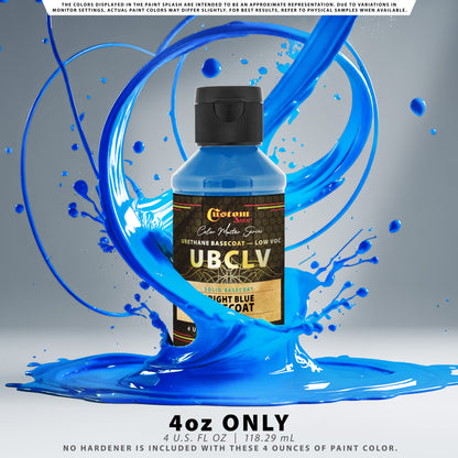 SBC Solid Basecoat - Bright Blue Basecoat - 4-Ounce Ready to Spray Bottle