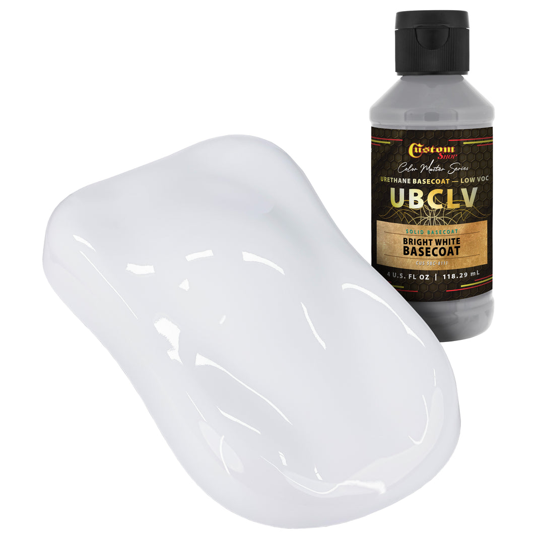 SBC Solid Basecoat - Bright White Basecoat - 4-Ounce Ready to Spray Bottle