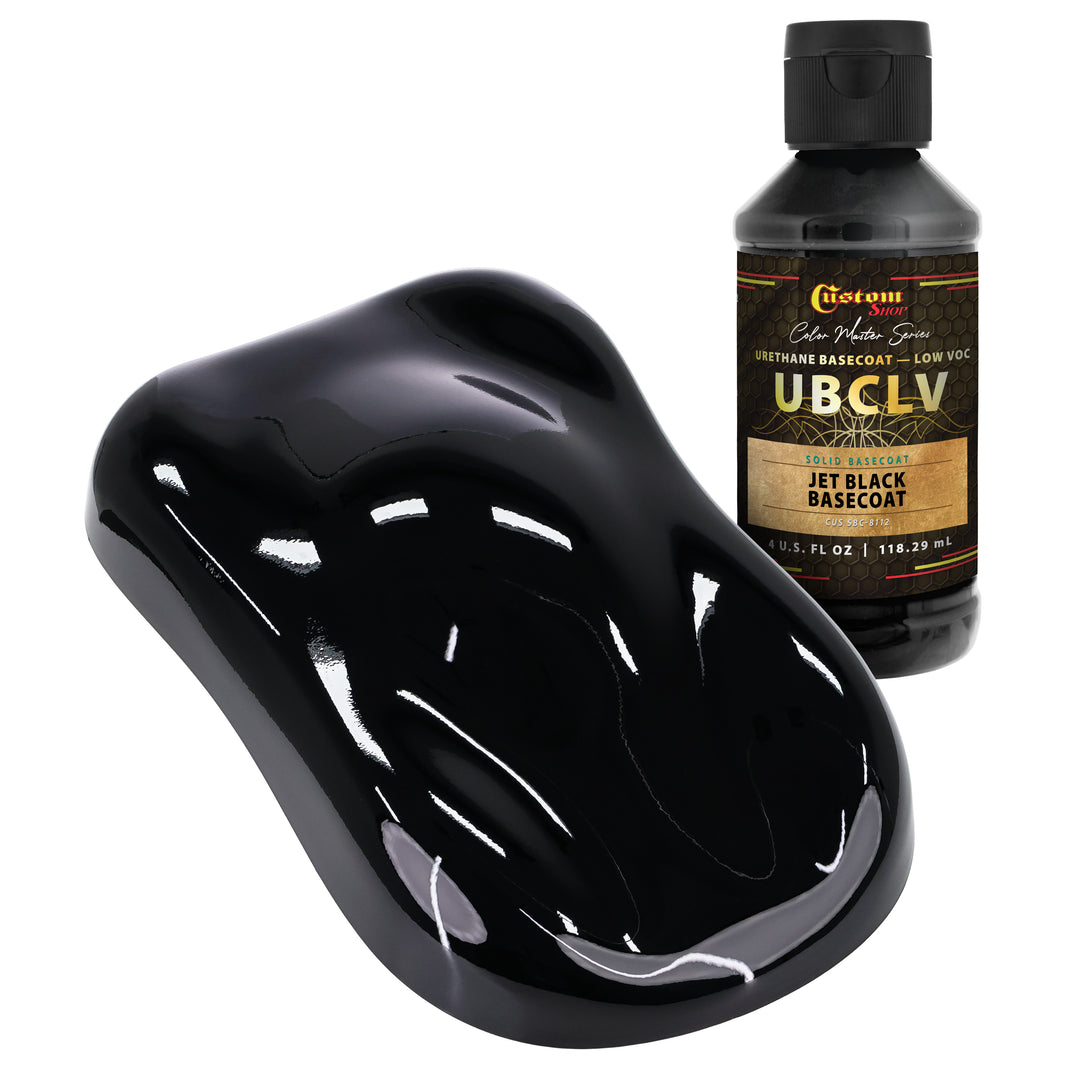 SBC Solid Basecoat - Jet Black Basecoat - 4-Ounce Ready to Spray Bottle