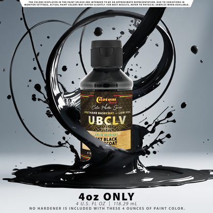 SBC Solid Basecoat - Jet Black Basecoat - 4-Ounce Ready to Spray Bottle