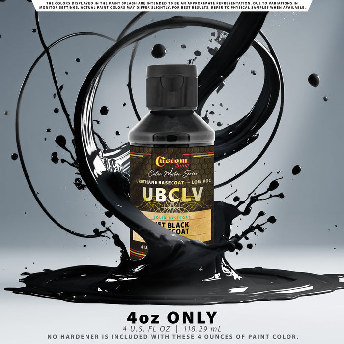 Custom Shop SBC Solid Basecoat - Jet Black Basecoat - 4-Ounce Ready to Spray Bottle