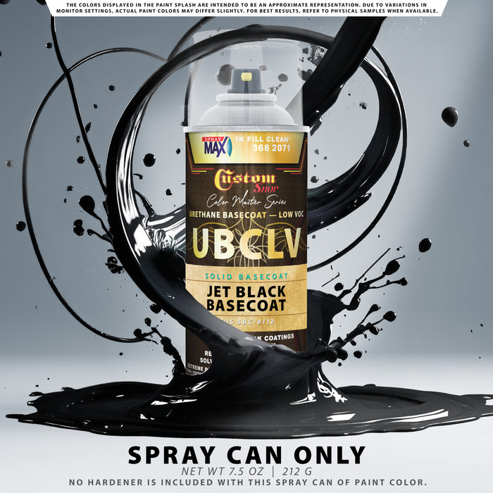 Custom Shop SBC Solid Basecoat - Jet Black Basecoat- Spray Can