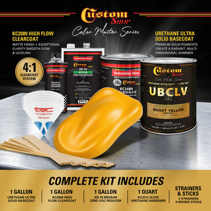 SBC Solid Basecoat - Bright Yellow Basecoat- Gallon Matte Kit