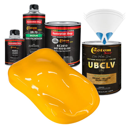 SBC Solid Basecoat - Bright Yellow Basecoat- Quart Gloss Kit