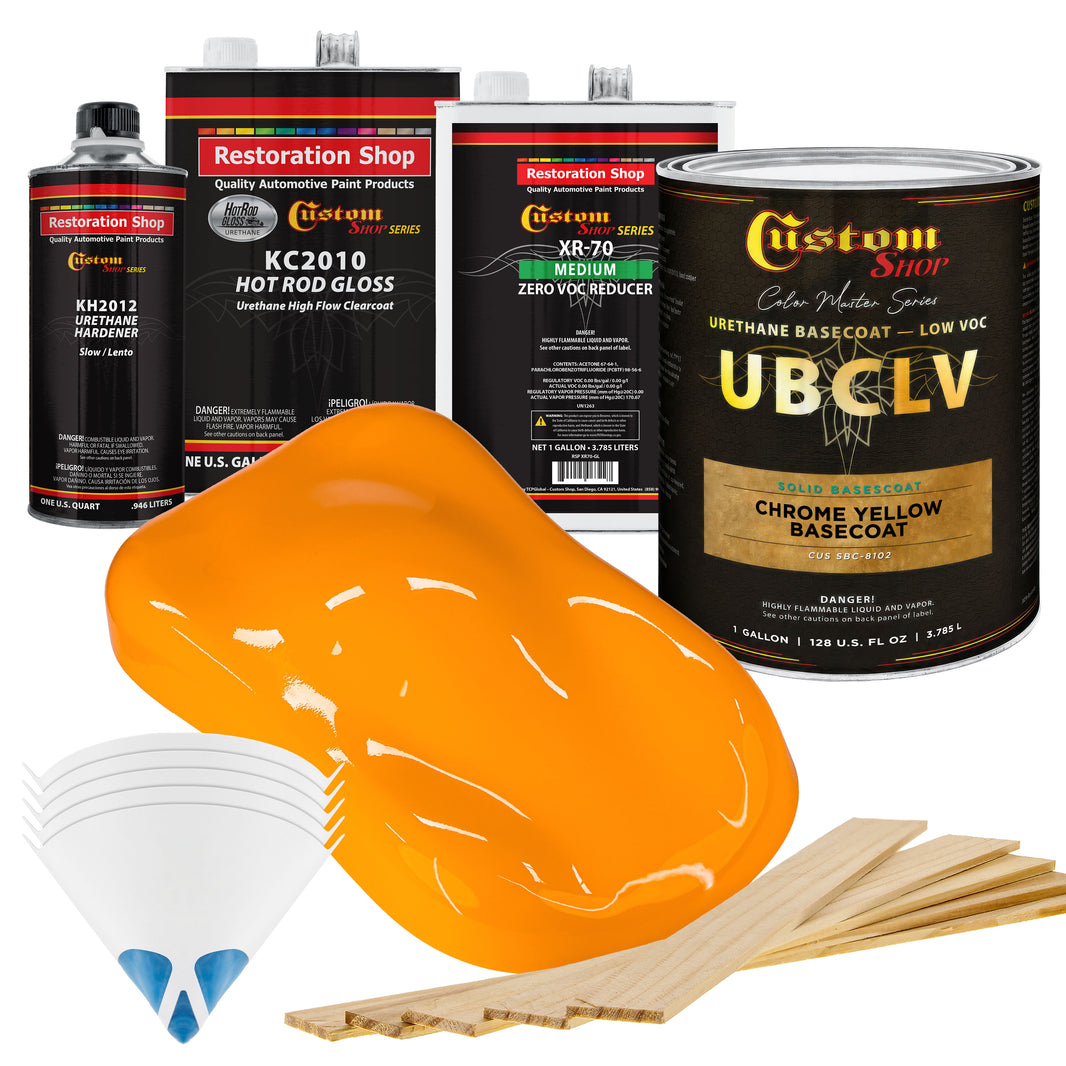 SBC Solid Basecoat - Chrome Yellow Basecoat- Gallon Gloss Kit