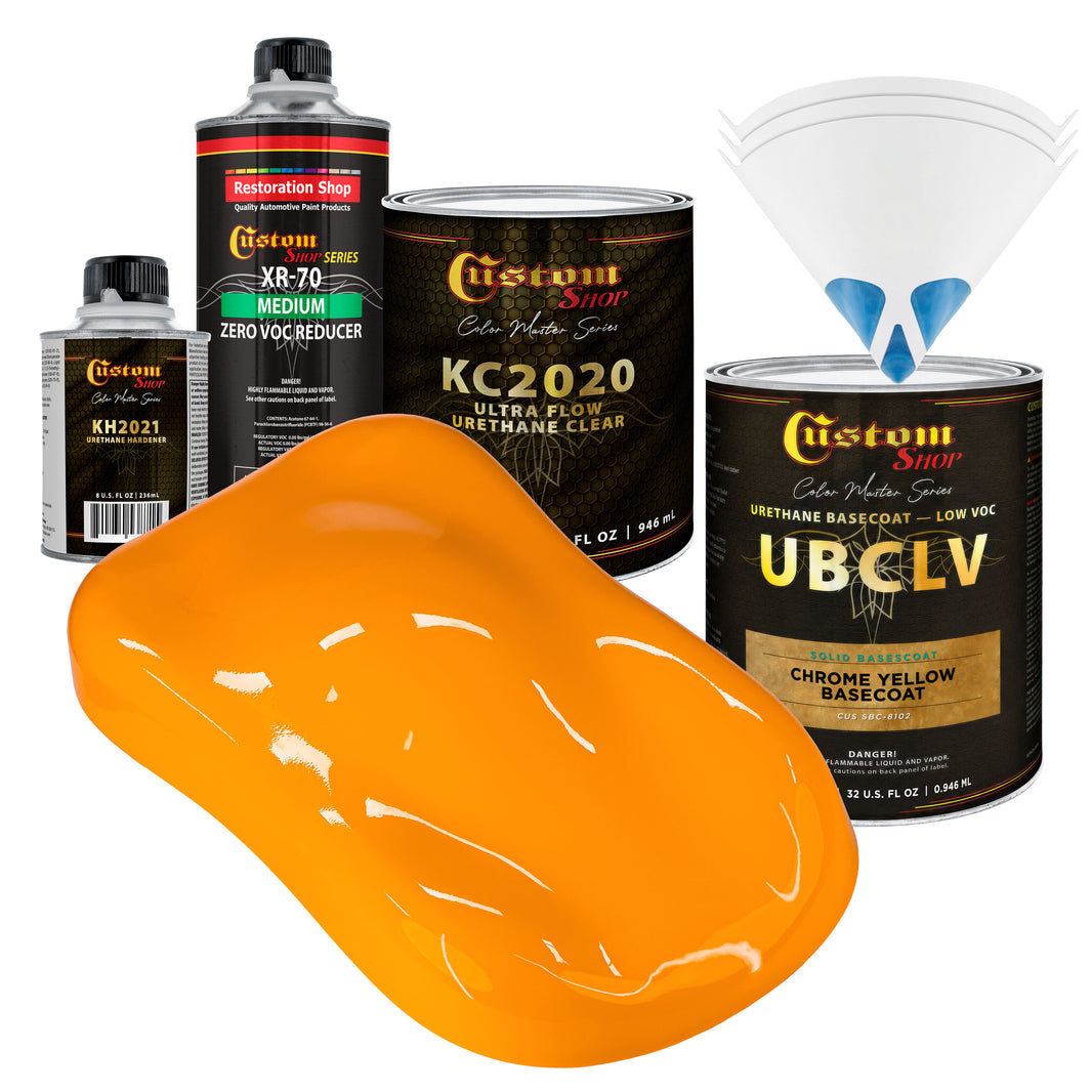 SBC Solid Basecoat - Chrome Yellow Basecoat- Quart Ultra Flow Kit