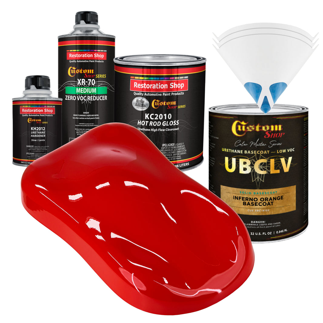 SBC Solid Basecoat - Inferno Orange Basecoat- Quart Gloss Kit