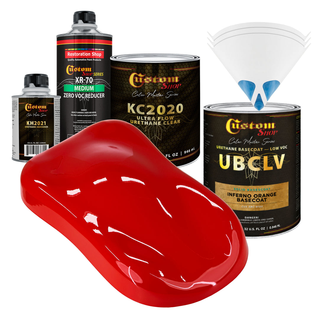 SBC Solid Basecoat - Inferno Orange Basecoat- Quart Ultra Flow Kit