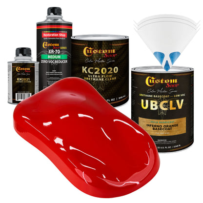 SBC Solid Basecoat - Inferno Orange Basecoat- Quart Ultra Flow Kit