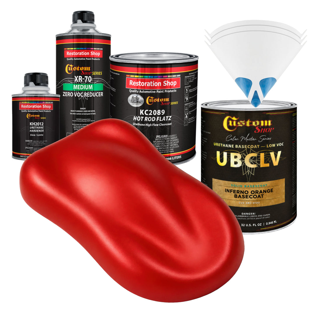 SBC Solid Basecoat - Inferno Orange Basecoat- Quart Matte Kit