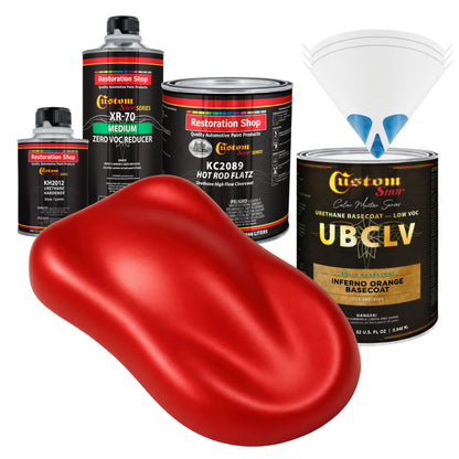 SBC Solid Basecoat - Inferno Orange Basecoat- Quart Matte Kit