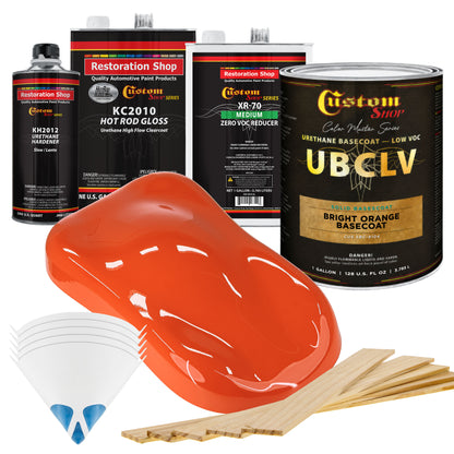 SBC Solid Basecoat - Bright Orange Basecoat- Gallon Gloss Kit