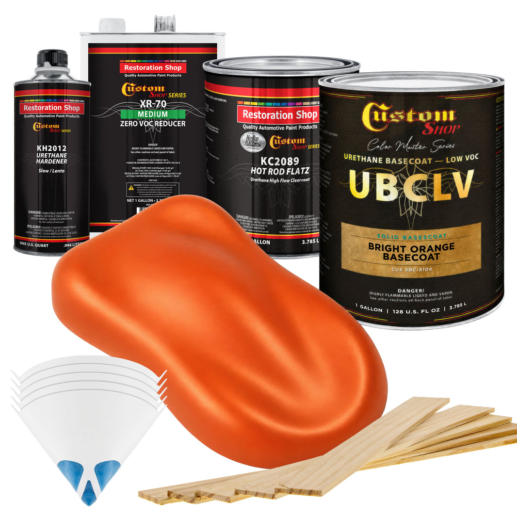 SBC Solid Basecoat - Bright Orange Basecoat- Gallon Matte Kit