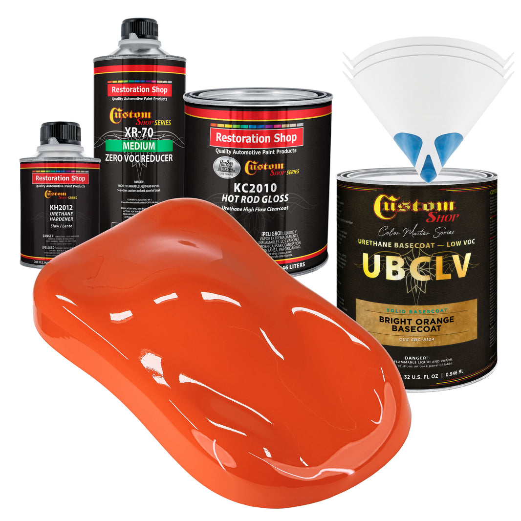 SBC Solid Basecoat - Bright Orange Basecoat- Quart Gloss Kit