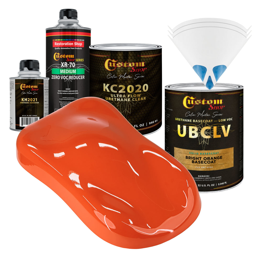 SBC Solid Basecoat - Bright Orange Basecoat- Quart Ultra Flow Kit