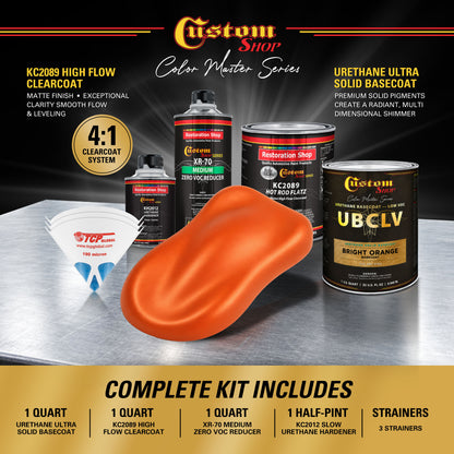 SBC Solid Basecoat - Bright Orange Basecoat- Quart Matte Kit