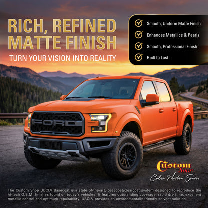 SBC Solid Basecoat - Bright Orange Basecoat- Quart Matte Kit
