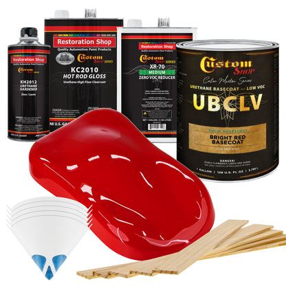 SBC Solid Basecoat - Bright Red Basecoat- Gallon Gloss Kit