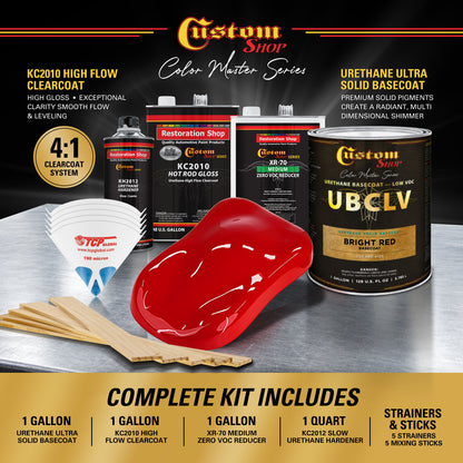 SBC Solid Basecoat - Bright Red Basecoat- Gallon Gloss Kit