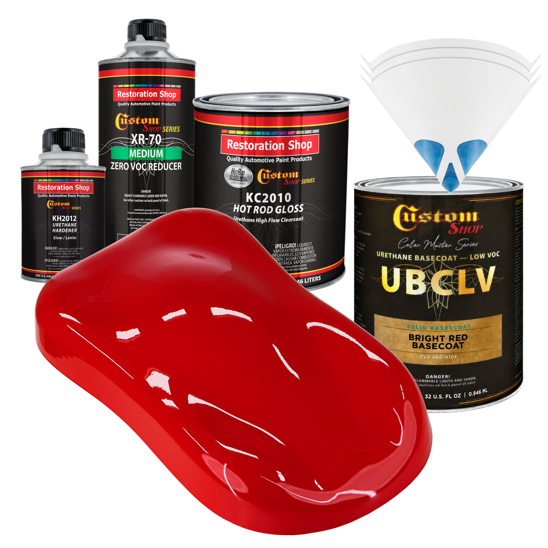 SBC Solid Basecoat - Bright Red Basecoat- Quart Gloss Kit