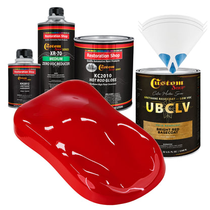 SBC Solid Basecoat - Bright Red Basecoat- Quart Gloss Kit