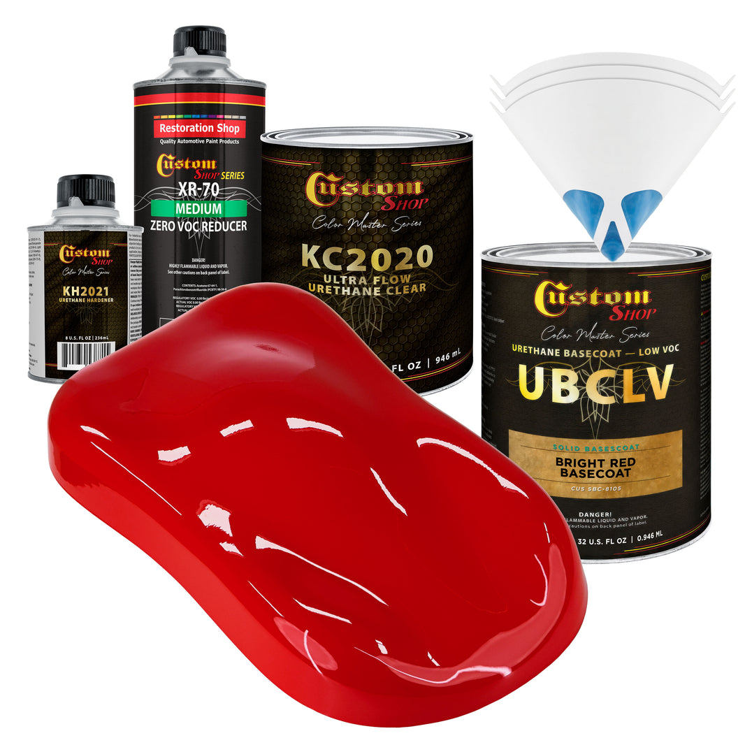 SBC Solid Basecoat - Bright Red Basecoat- Quart Ultra Flow Kit