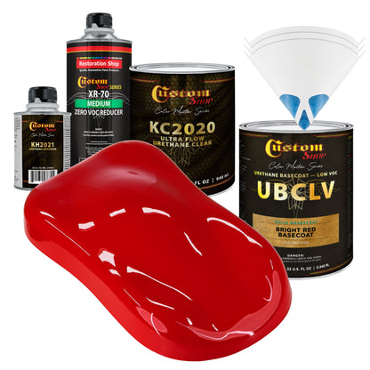 SBC Solid Basecoat - Bright Red Basecoat- Quart Ultra Flow Kit