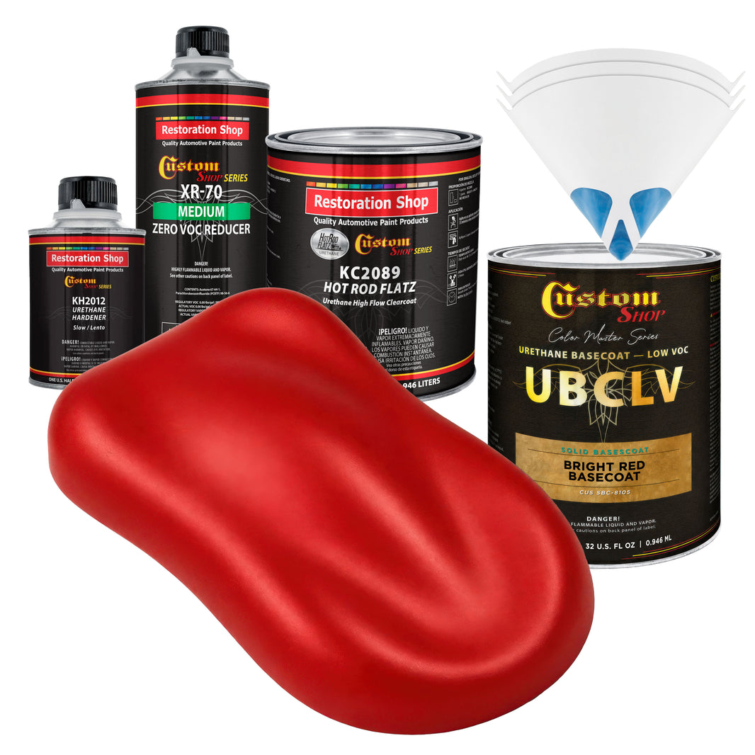 SBC Solid Basecoat - Bright Red Basecoat- Quart Matte Kit
