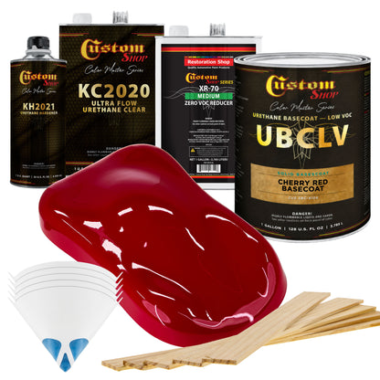 SBC Solid Basecoat - Cherry Red Basecoat- Gallon Ultra Flow Kit