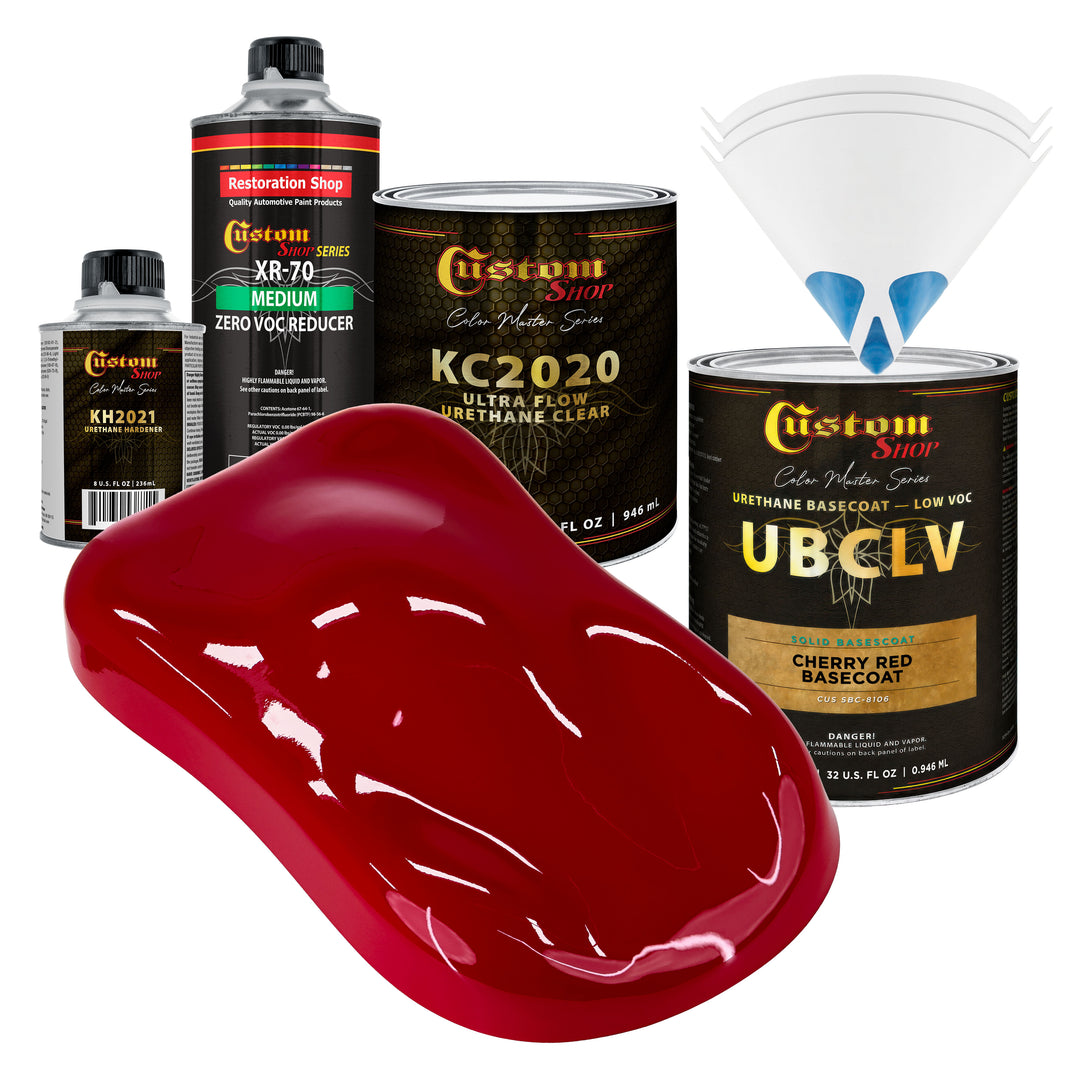 SBC Solid Basecoat - Cherry Red Basecoat- Quart Ultra Flow Kit