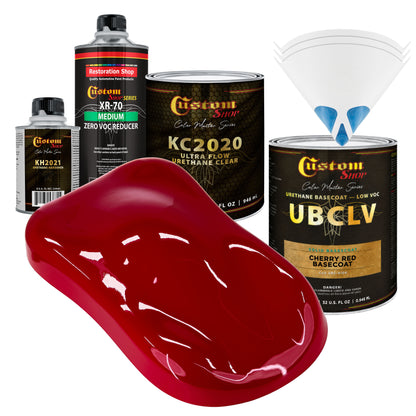 SBC Solid Basecoat - Cherry Red Basecoat- Quart Ultra Flow Kit