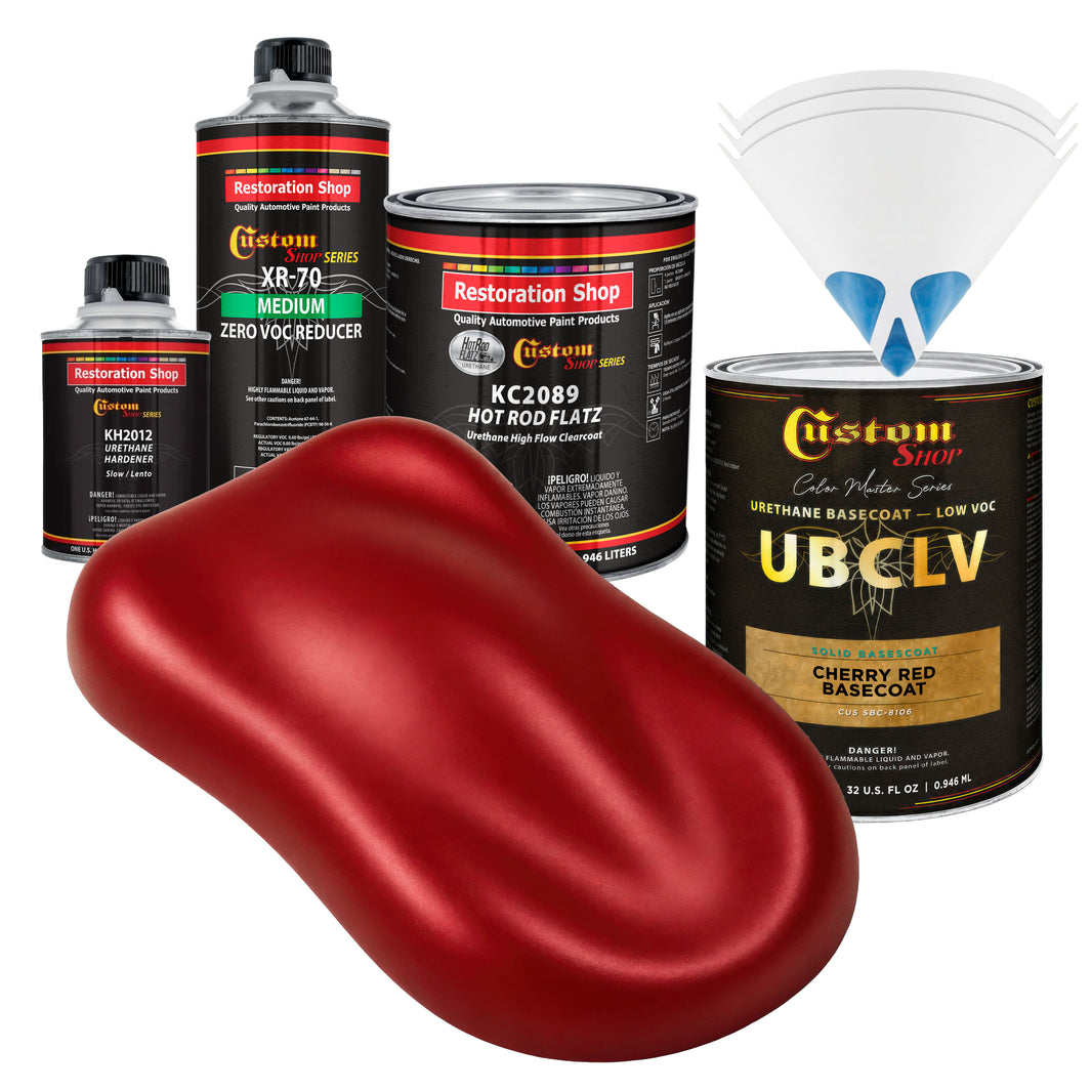 SBC Solid Basecoat - Cherry Red Basecoat- Quart Matte Kit