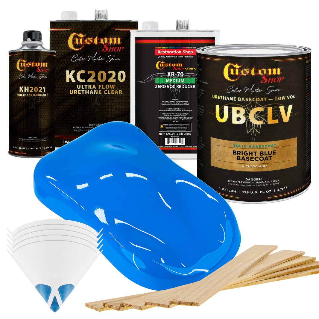 SBC Solid Basecoat - Bright Blue Basecoat- Gallon Ultra Flow Kit