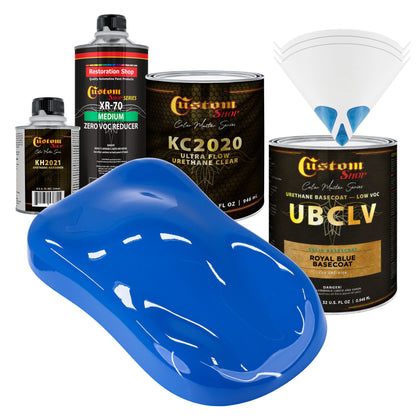 SBC Solid Basecoat - Royal Blue Basecoat- Quart Ultra Flow Kit