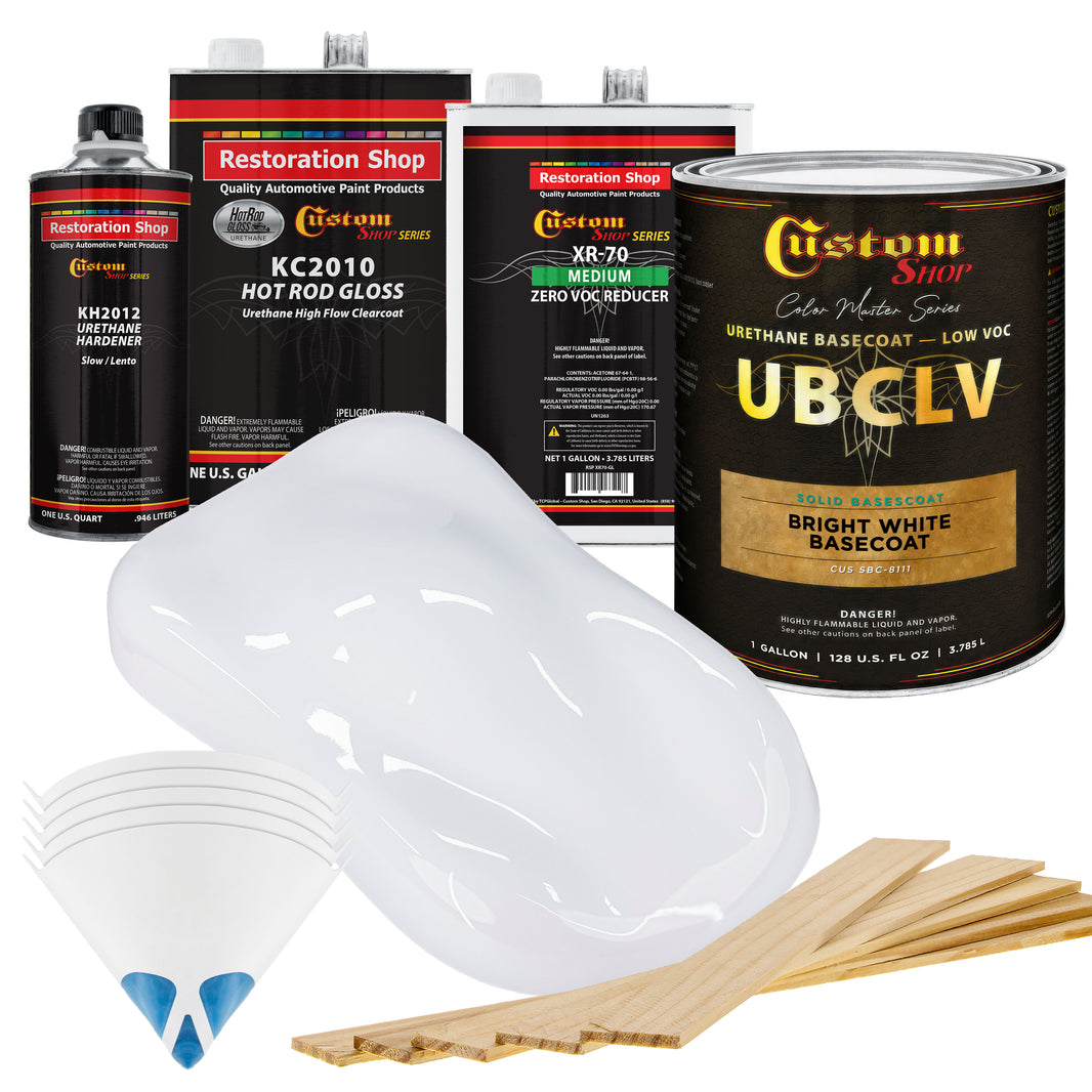 SBC Solid Basecoat - Bright White Basecoat- Gallon Gloss Kit
