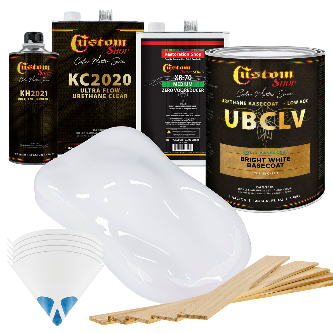SBC Solid Basecoat - Bright White Basecoat- Gallon Ultra Flow Kit