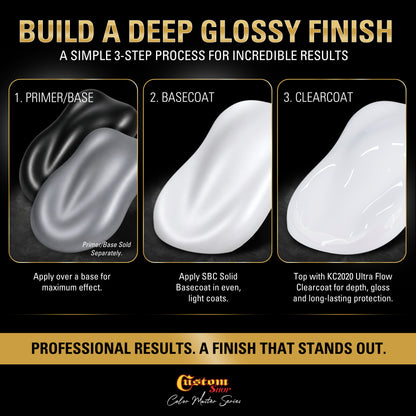 SBC Solid Basecoat - Bright White Basecoat- Gallon Ultra Flow Kit