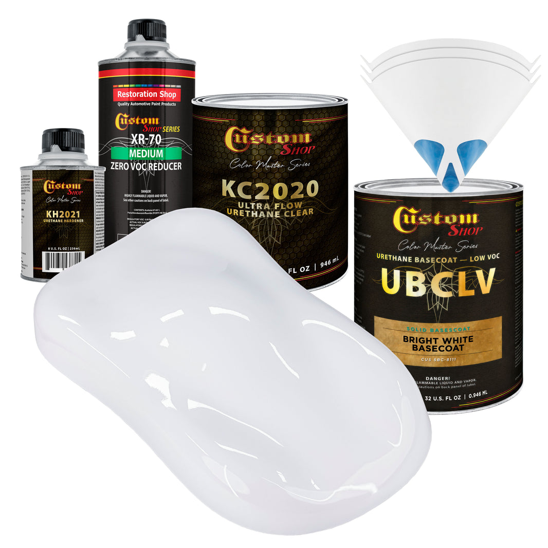 SBC Solid Basecoat - Bright White Basecoat- Quart Ultra Flow Kit