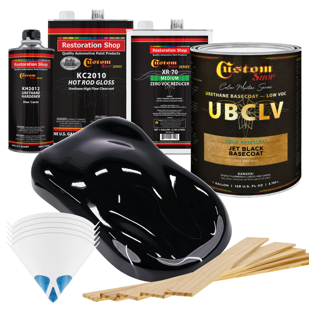 SBC Solid Basecoat - Jet Black Basecoat- Gallon Gloss Kit