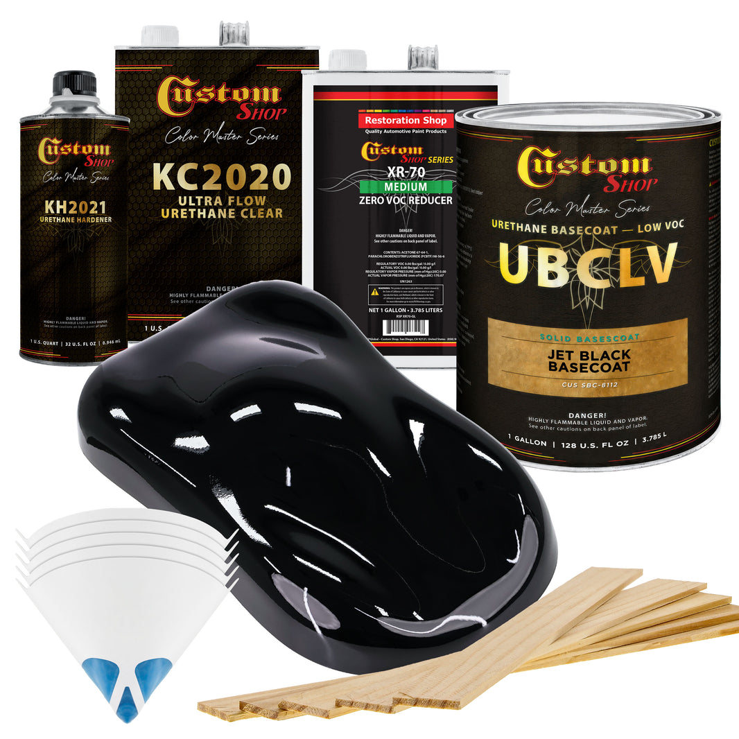 SBC Solid Basecoat - Jet Black Basecoat- Gallon Ultra Flow Kit