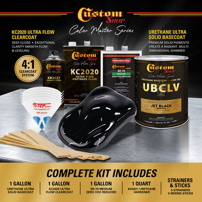 SBC Solid Basecoat - Jet Black Basecoat- Gallon Ultra Flow Kit